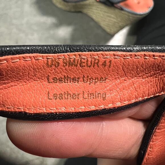 Via Spiga (9) Kassiana Black Leather Espadrille Platform Wedge Heel Sandal Shoes - Picture 10 of 10